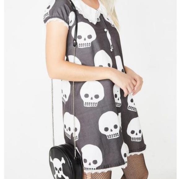 Fearless Illustration Skull Print Dress (NWOT) - Picture 1 of 3